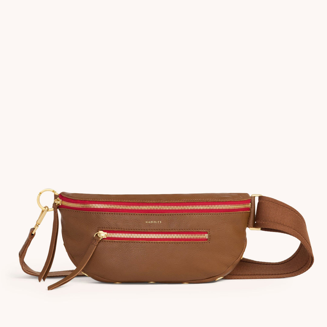 Hammitt: Charles Crossbody in Med in Mahogany Pebble - The Vogue Boutique