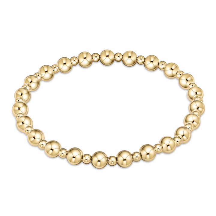 Enewton: Classic Grateful Pattern Bead Bracelet - Mixed Metal
