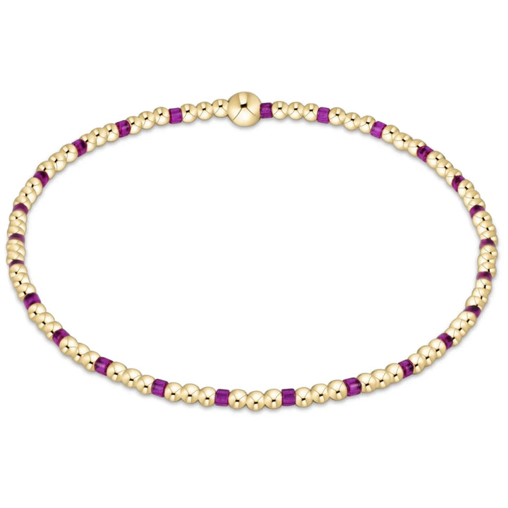 Enewton: Egirl Hope Sincerity Pattern 2mm Bead Bracelet in Fuchsia - The Vogue Boutique