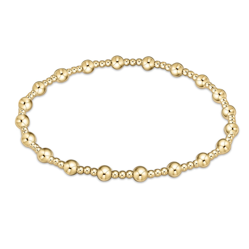 Enewton: Egirl Classic Sincerity Pattern 4mm Bead Bracelet in Gold - The Vogue Boutique