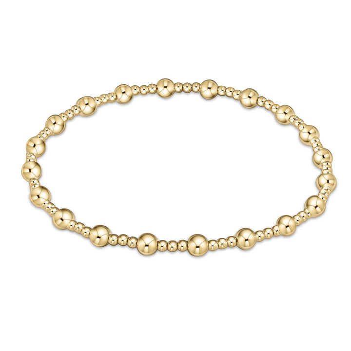 Enewton: Egirl Classic Sincerity Pattern 4mm Bead Bracelet in Gold - The Vogue Boutique