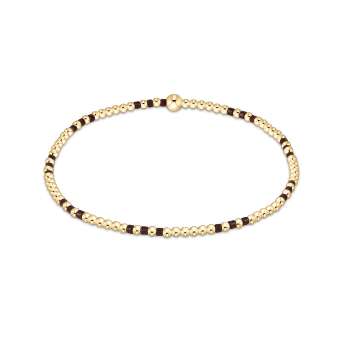 Enewton: hope joy pattern 2mm bead bracelet - chocolate - The Vogue Boutique