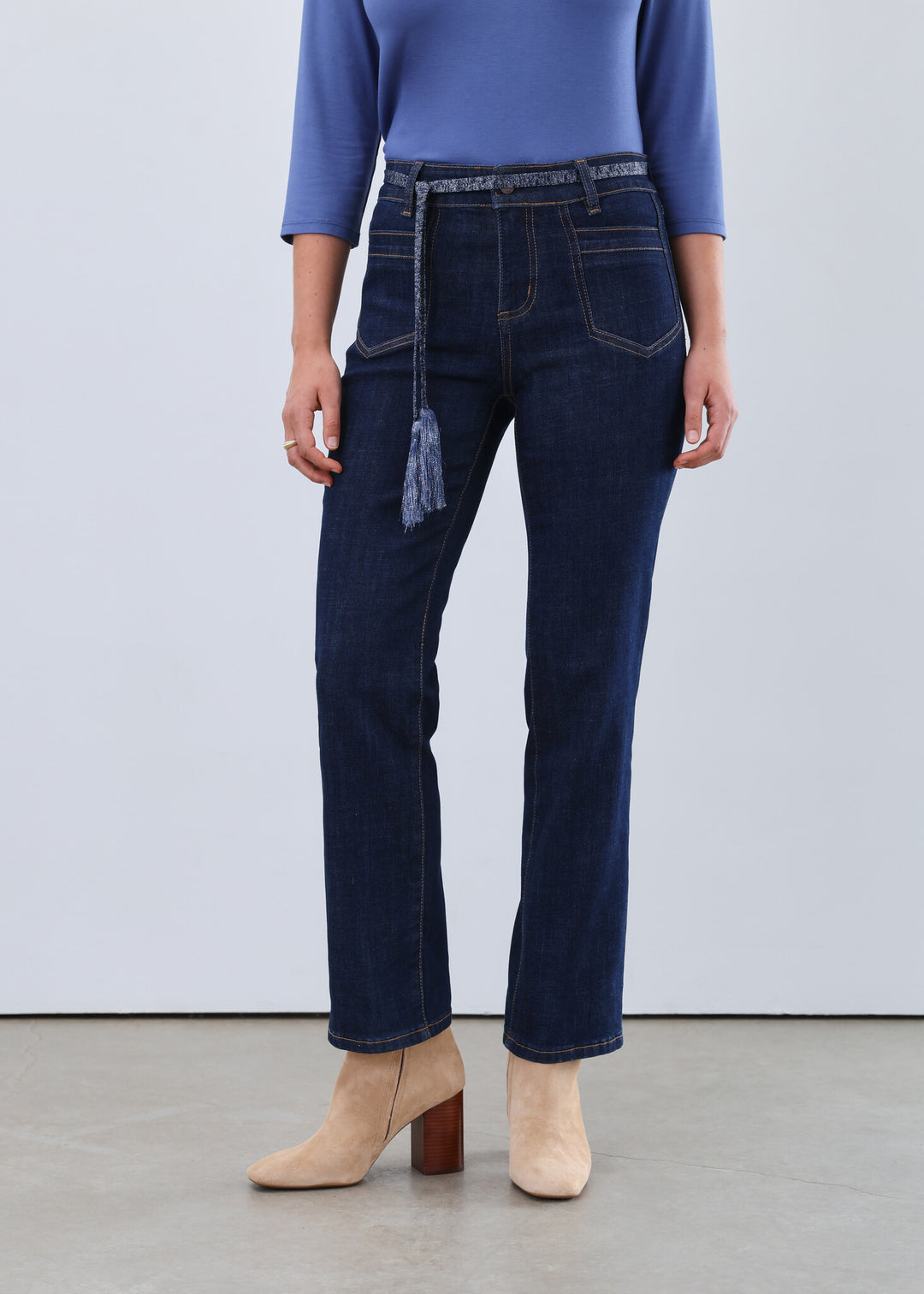 French Dressing Jeans: Christina Straight Leg in Dark Was (5404779)