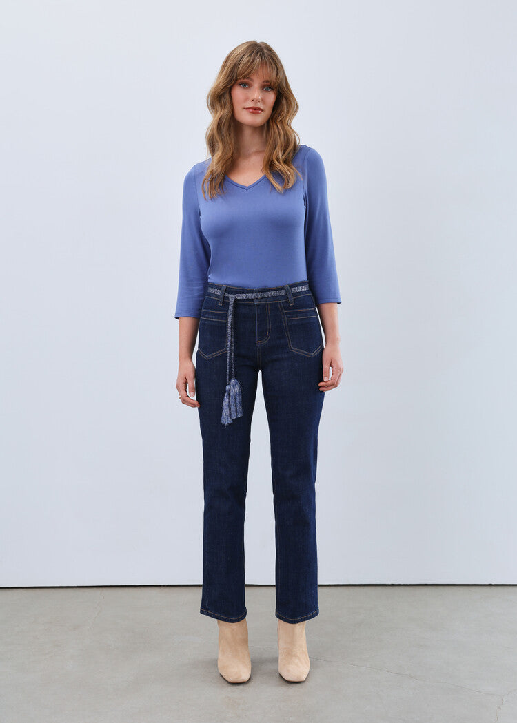 French Dressing Jeans: Christina Straight Leg in Dark Was (5404779)