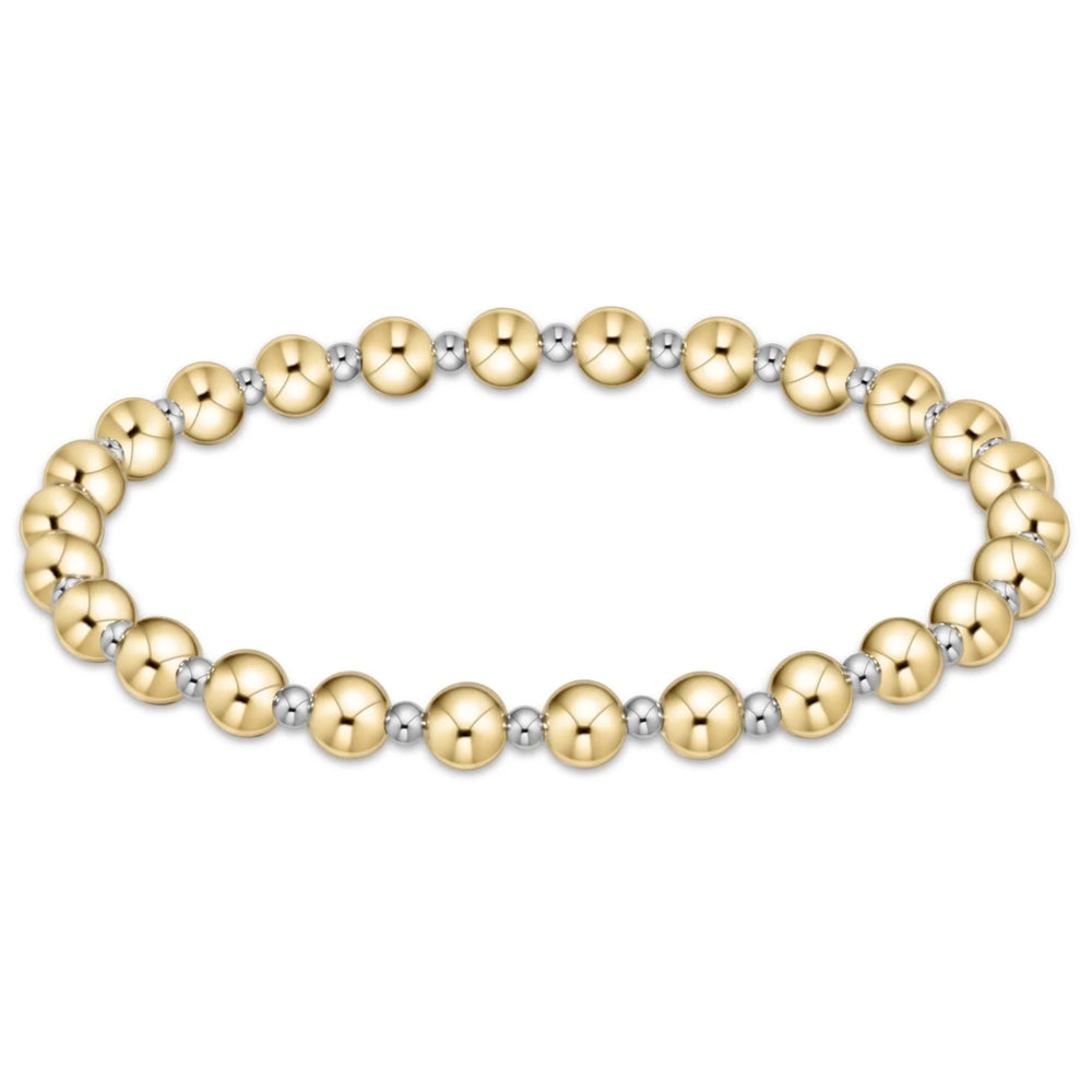 Enewton: Classic Grateful Pattern Bead Bracelet - Mixed Metal - The Vogue Boutique