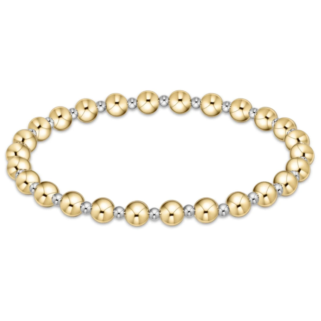 Enewton: Classic Grateful Pattern Bead Bracelet - Mixed Metal - The Vogue Boutique