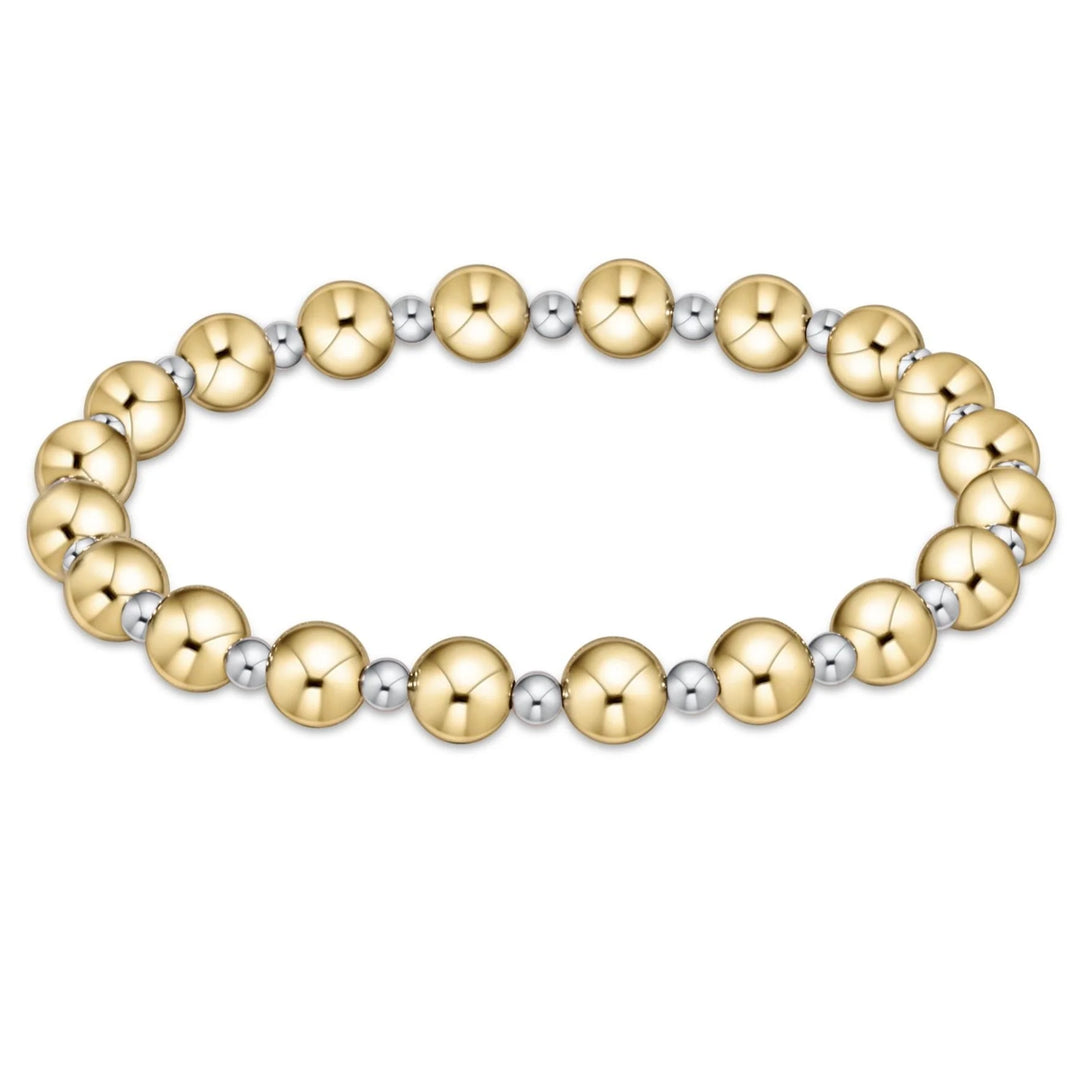 Enewton: Classic Grateful Pattern Bead Bracelet - Mixed Metal - The Vogue Boutique