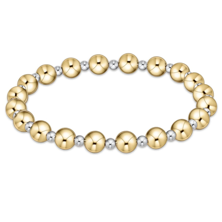 Enewton: Classic Grateful Pattern Bead Bracelet - Mixed Metal - The Vogue Boutique