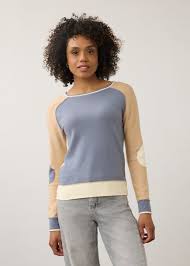 French Dressing Jeans: Long Sleeve Boatneck Sweater in Indigo (1938203)