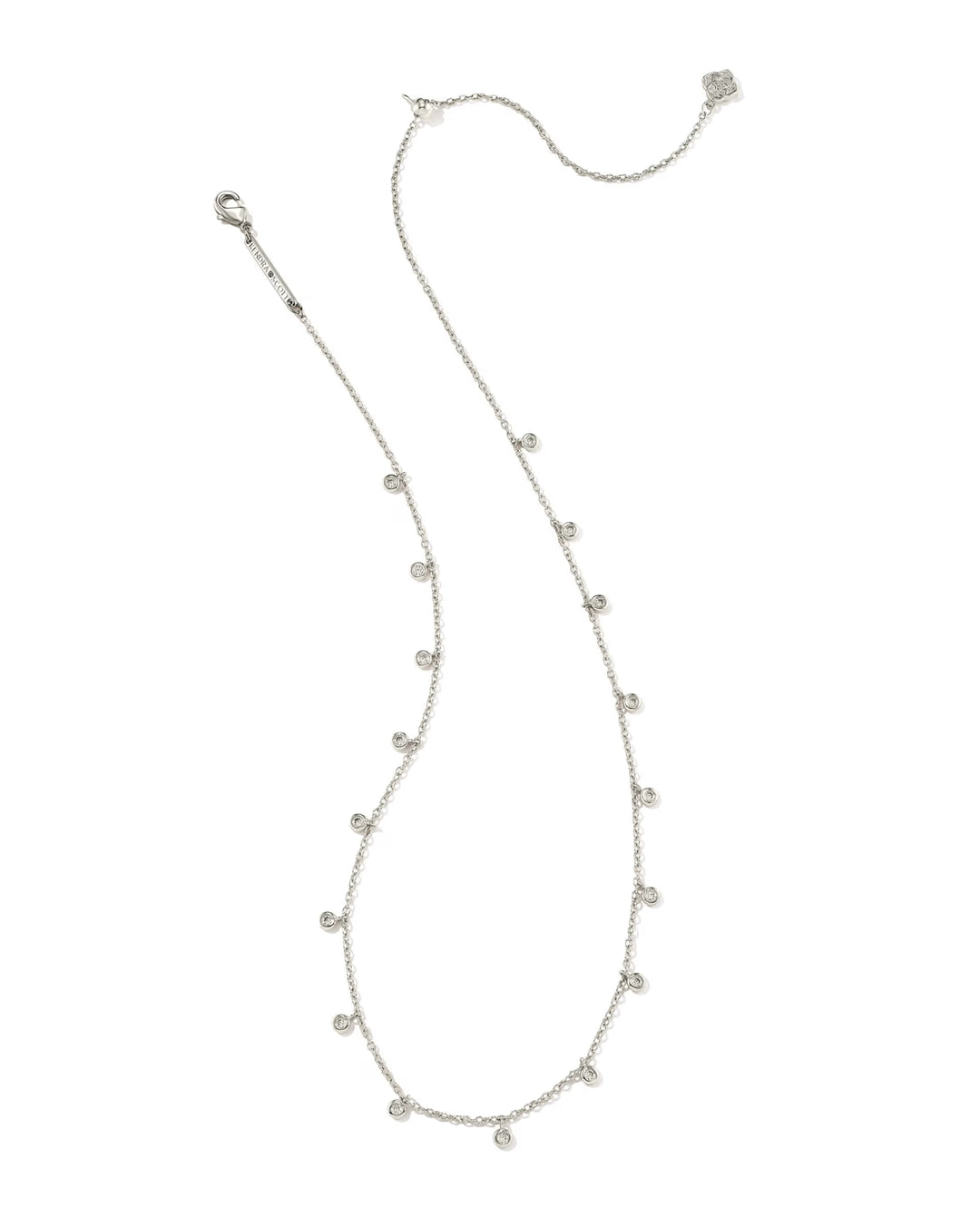 Kendra Scott: Amelia Chain Necklace in Silver - The Vogue Boutique