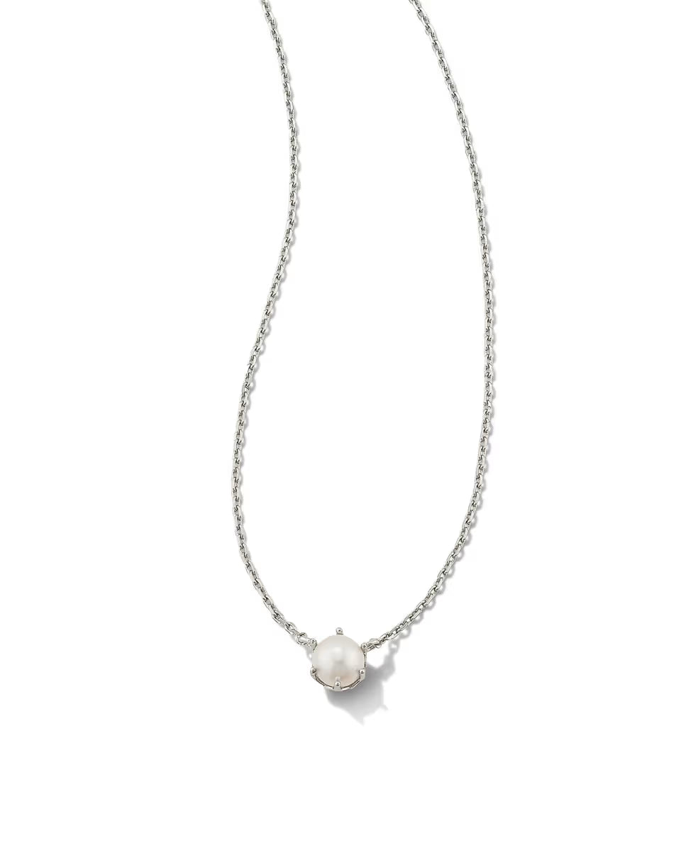 Kendra Scott: Ashton Necklace in Silver White Pearl