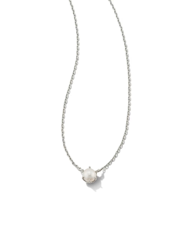 Kendra Scott: Ashton Necklace in Silver White Pearl