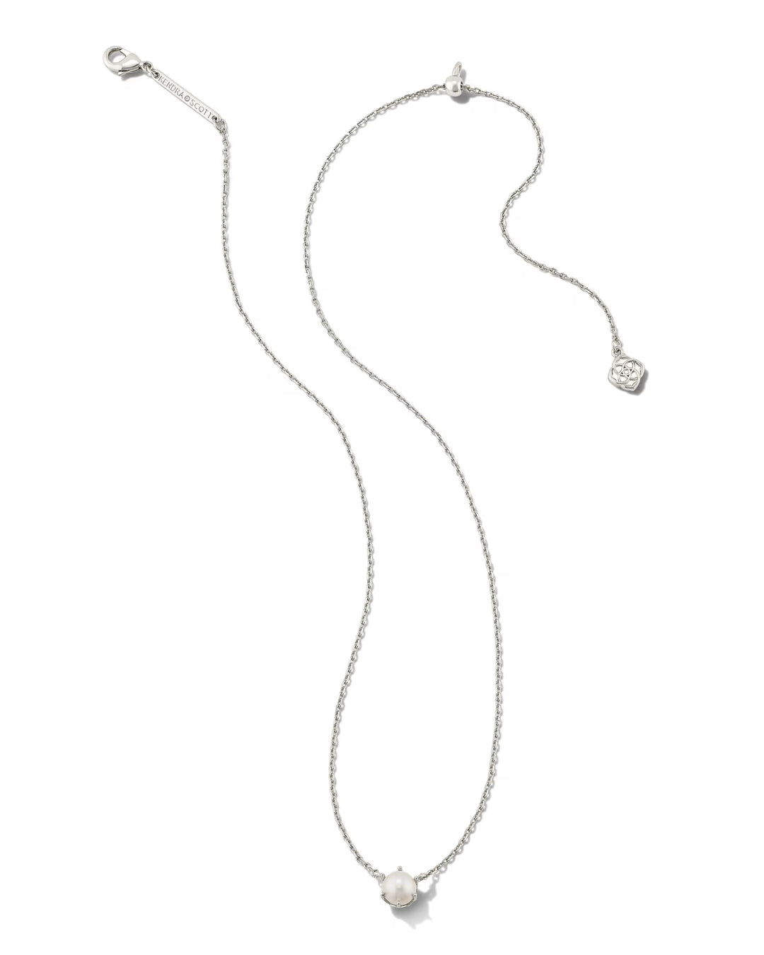 Kendra Scott: Ashton Necklace in Silver White Pearl