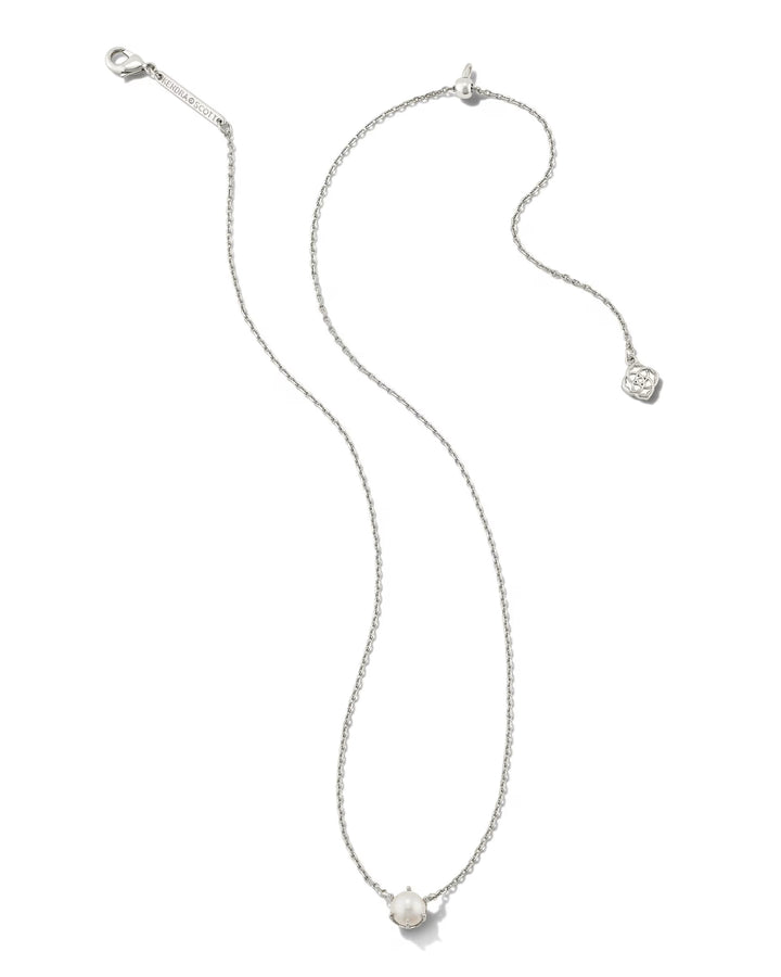 Kendra Scott: Ashton Necklace in Silver White Pearl