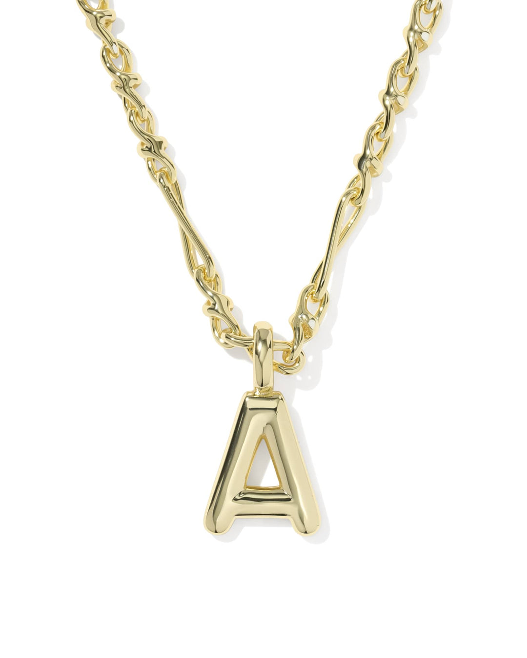 Kendra Scott: Bubble Letter Short Pendant Necklace Gold