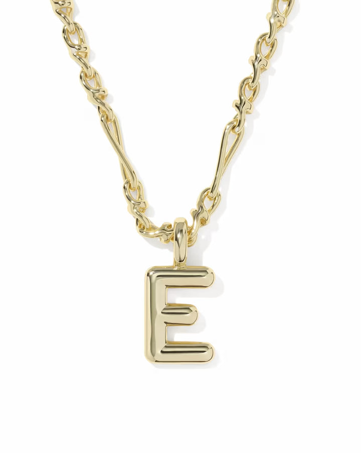 Kendra Scott: Bubble Letter Short Pendant Necklace Gold