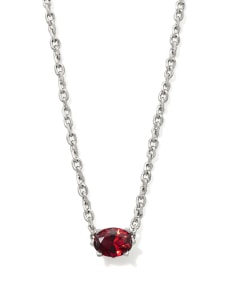 Kendra Scott: Cailin Crystal Pendant Necklace in Silver Red Crystal - The Vogue Boutique