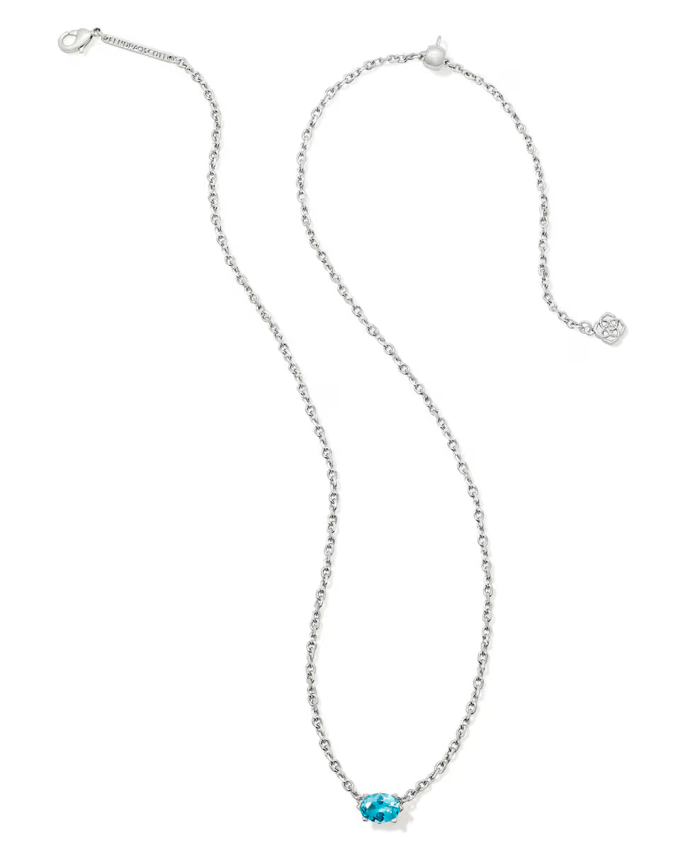Kendra Scott: Cailin Birthstone Silver Pendant Necklace