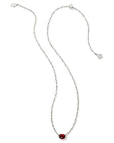 Kendra Scott: Cailin Crystal Pendant Necklace in Silver Red Crystal - The Vogue Boutique