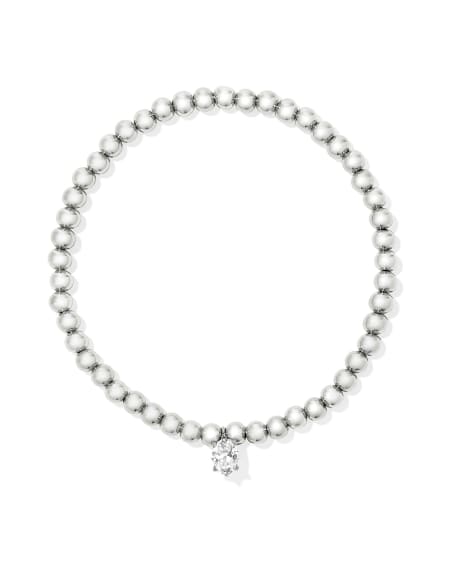 Kendra Scott: Cailin Stretch Bracelet in Silver White Crystal
