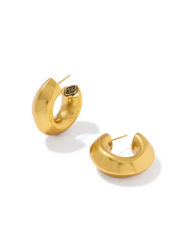Kendra Scott: Embry Hoop Earrings in Vintage Gold