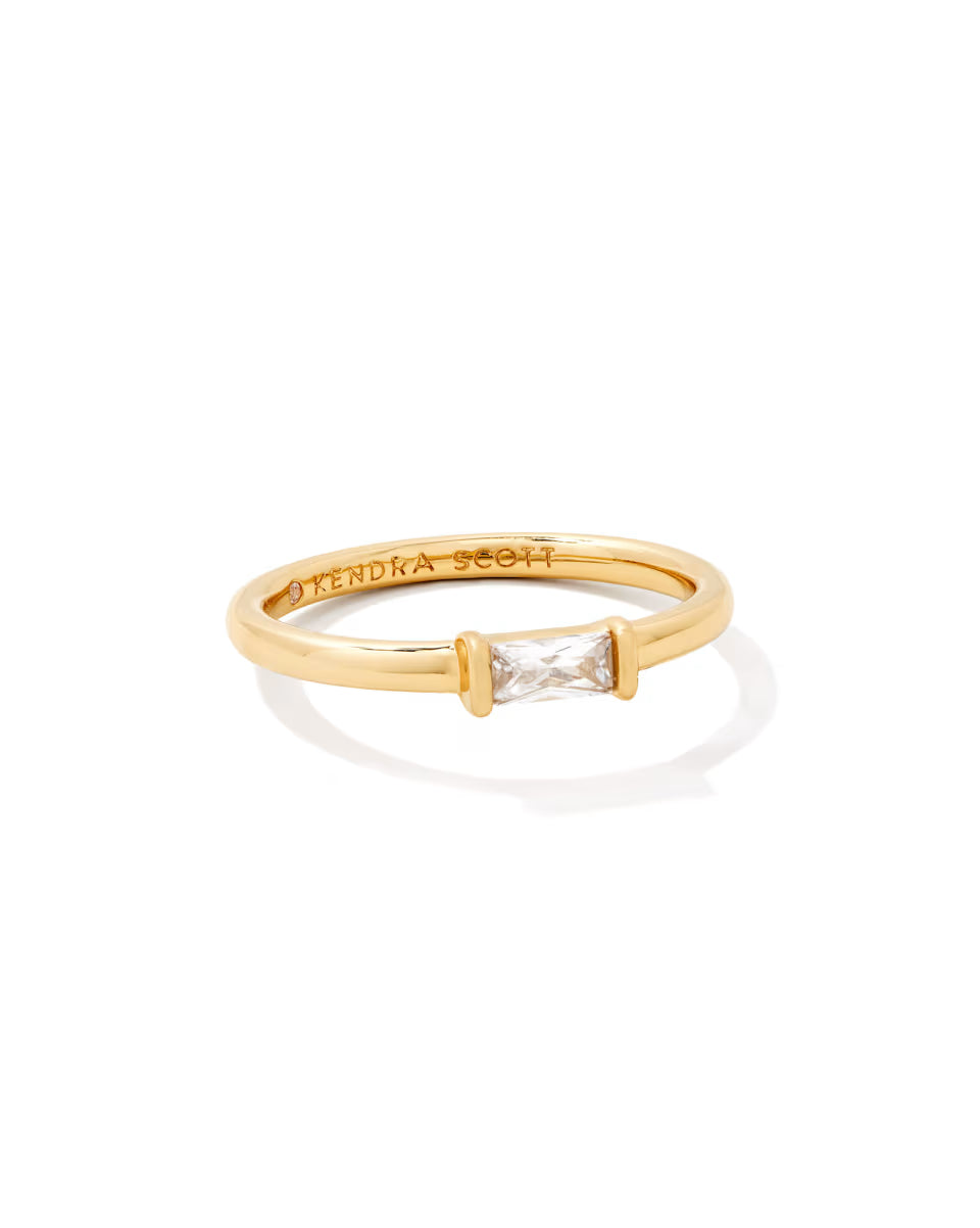Kendra Scott: Juliette Gold Band Ring in White Gold