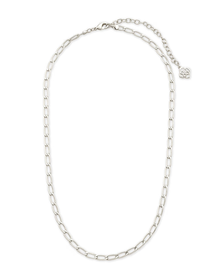 Kendra Scott: Merrick Chain Necklace in Silver - The Vogue Boutique