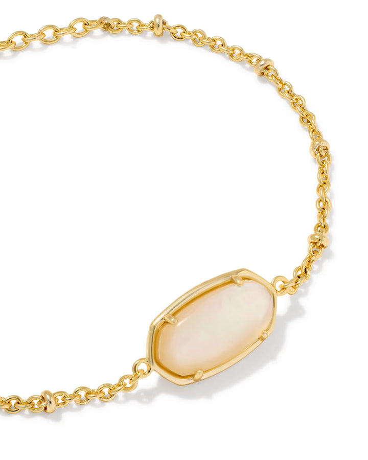 Kendra Scott: Tiger Striped Elaina Delicate Chain Bracelet in Gold Mother of Pearl (9608805497)