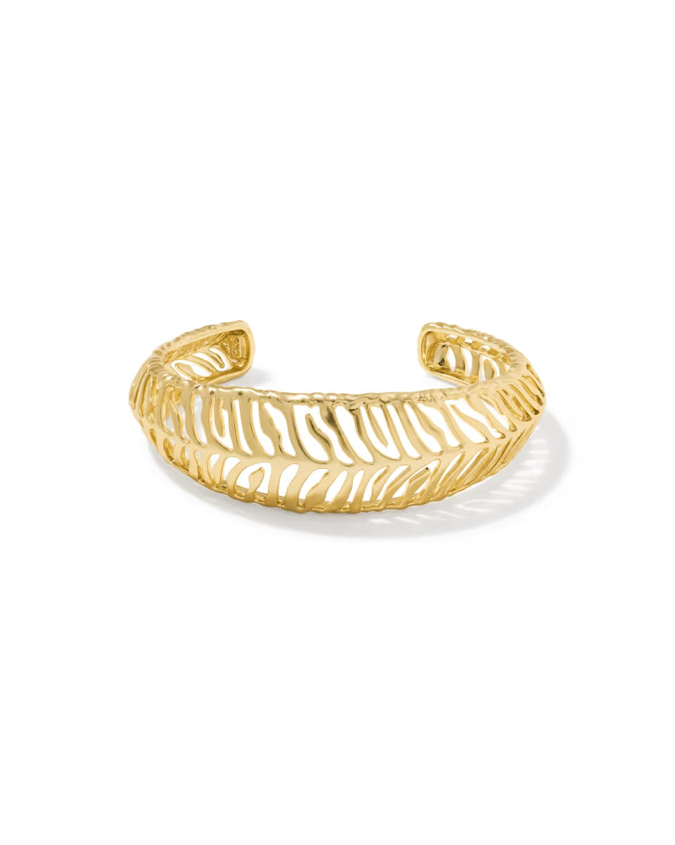 Kendra Scott: Tiger Striped Mikki Cuff Bracelet in Gold M/I (9608805540)