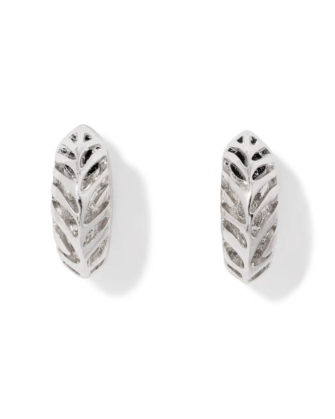 Kendra Scott: Tiger Striped Mikki Huggie Earrings in Silver (9608805536)