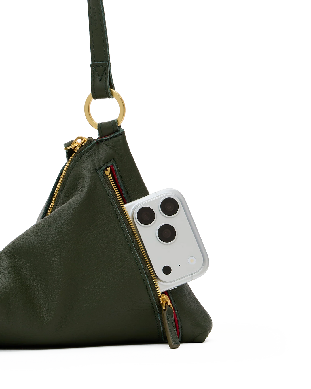 Hammitt: Kyle Med in Twin Crest Pebble/ Brushed Gold