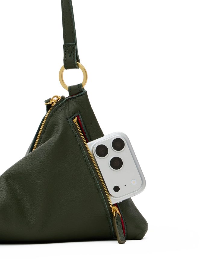 Hammitt: Kyle Med in Twin Crest Pebble/ Brushed Gold