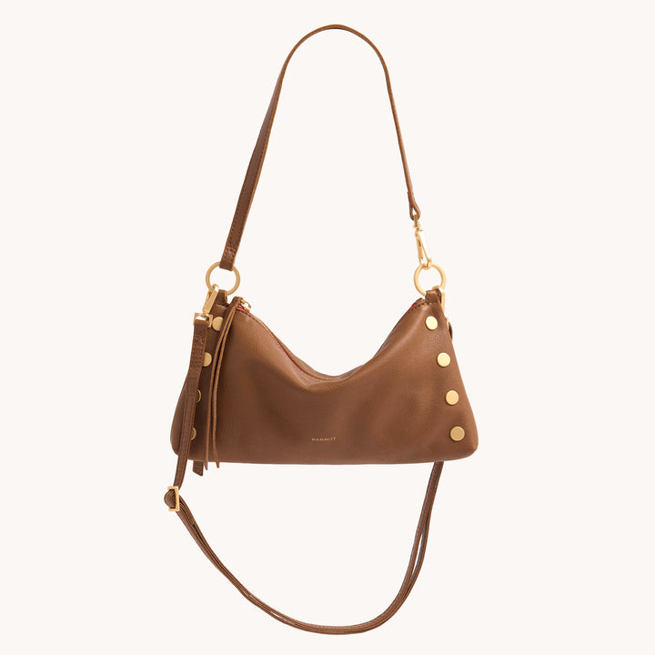 Hammitt: Kyle Handbag in Mahogany Pebble/Brushed Gold - The Vogue Boutique