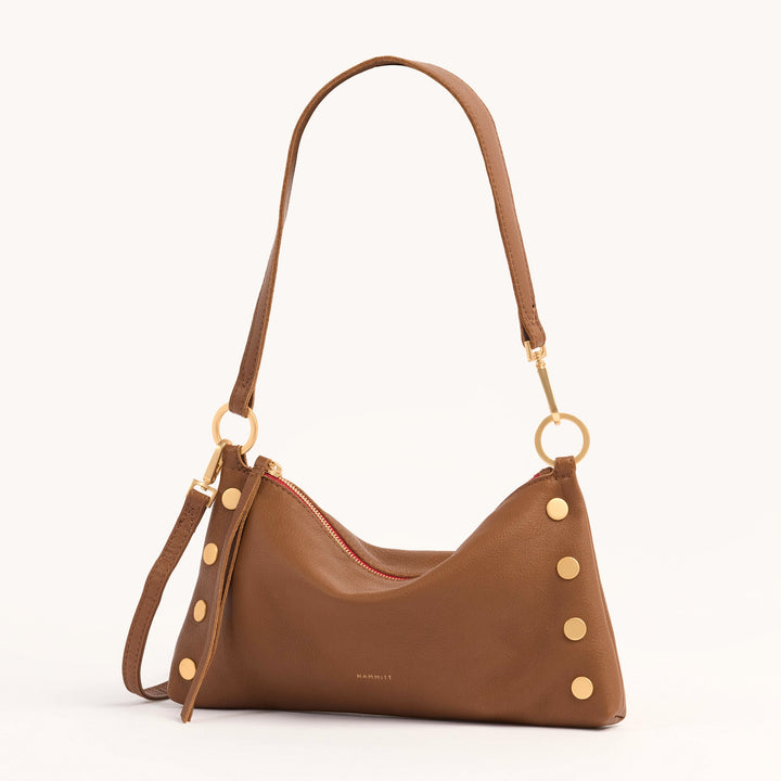 Hammitt: Kyle Handbag in Mahogany Pebble/Brushed Gold - The Vogue Boutique