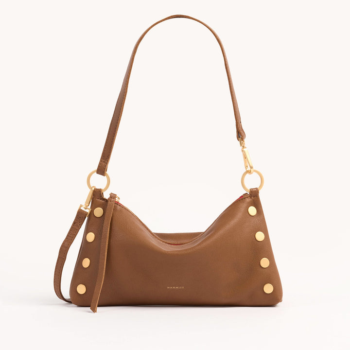 Hammitt: Kyle Handbag in Mahogany Pebble/Brushed Gold - The Vogue Boutique