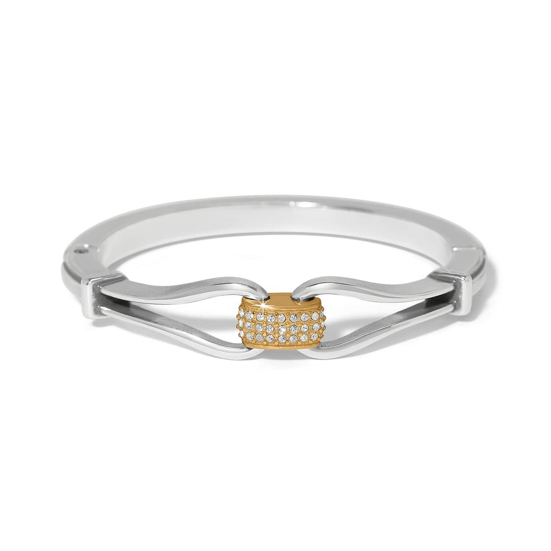 Brighton: Meridian Classic Two-Tone Hinged Bangle (JF0416)