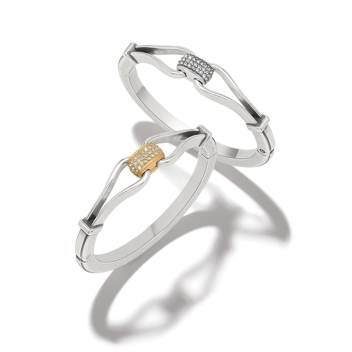 Brighton: Meridian Classic Silver Hinged Bangle (JF0147)