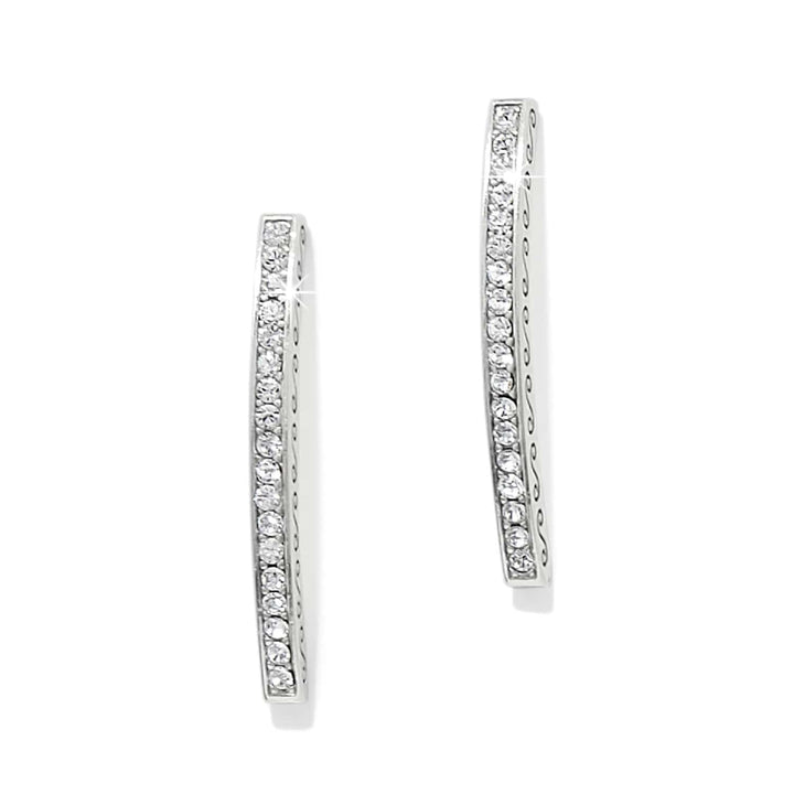 Brighton: Meridian Geo Bar Silver Post Earrings (JA0270)
