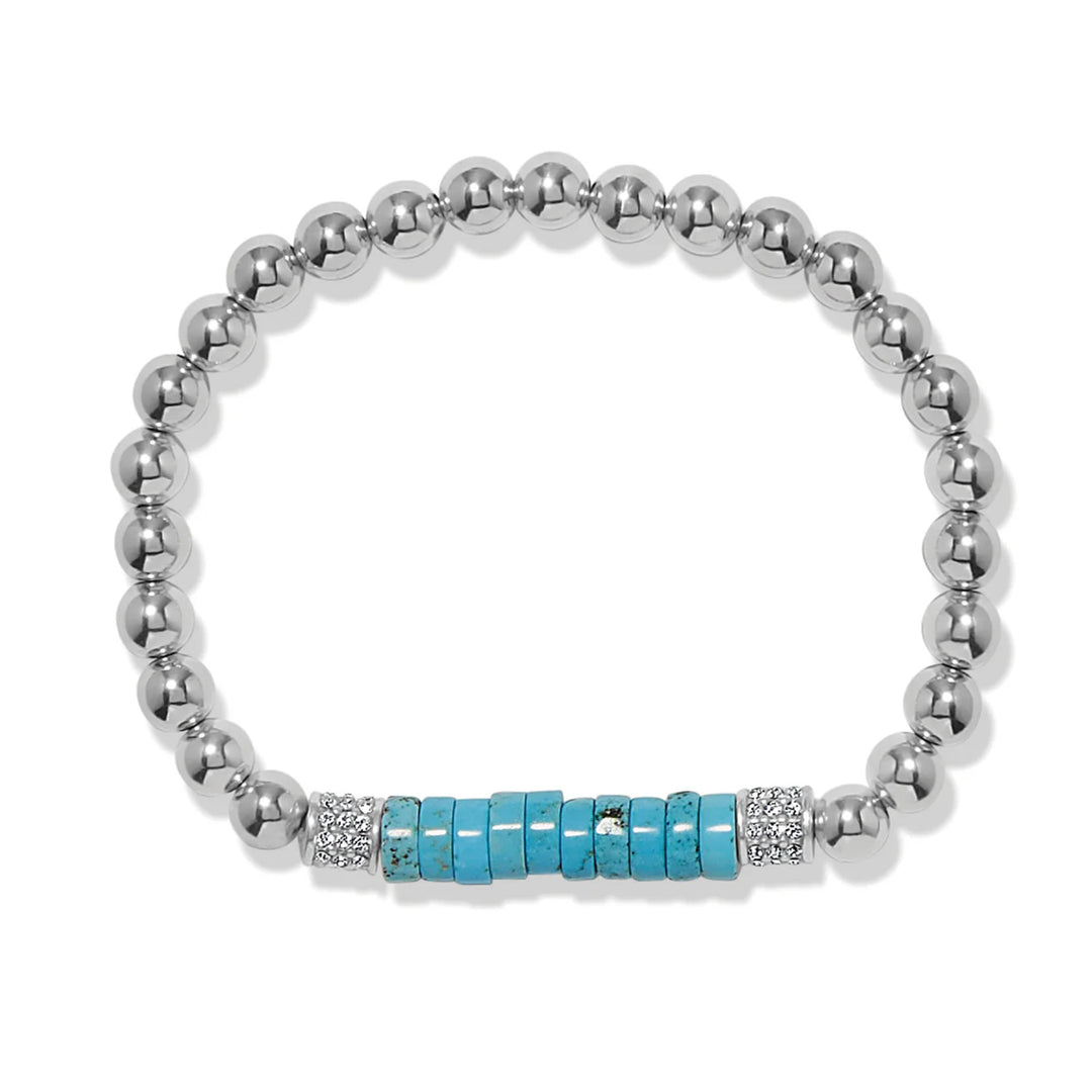 Brighton: Meridian Petite Station Turquoise Stretch Bracelet (JF0500)