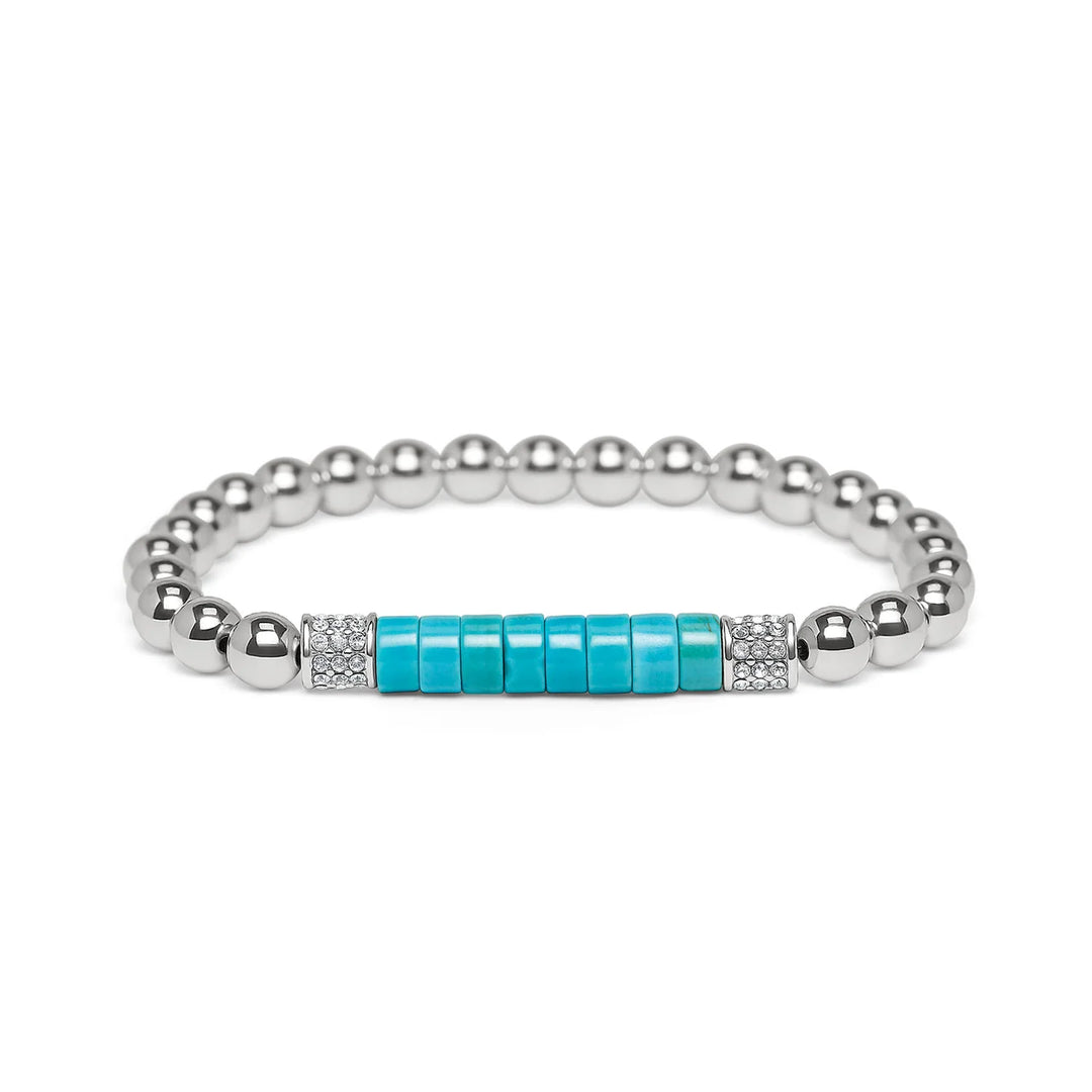 Brighton: Meridian Petite Station Turquoise Stretch Bracelet (JF0500)