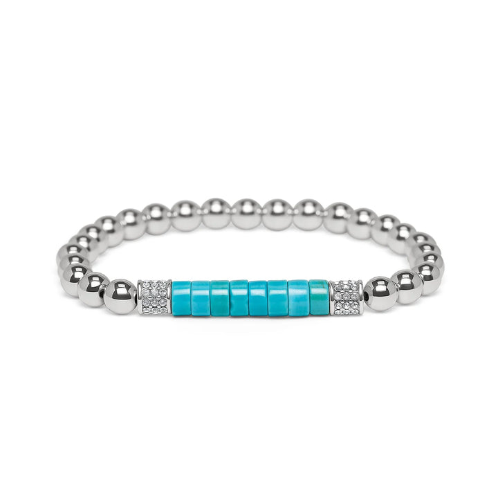 Brighton: Meridian Petite Station Turquoise Stretch Bracelet (JF0500)