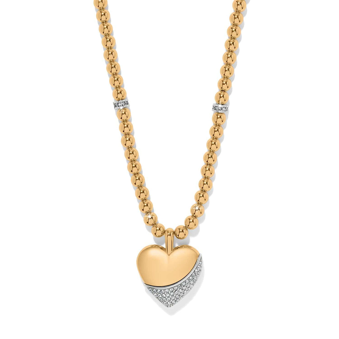 Brighton: Meridian Pet Wave Heart Necklace in Gold