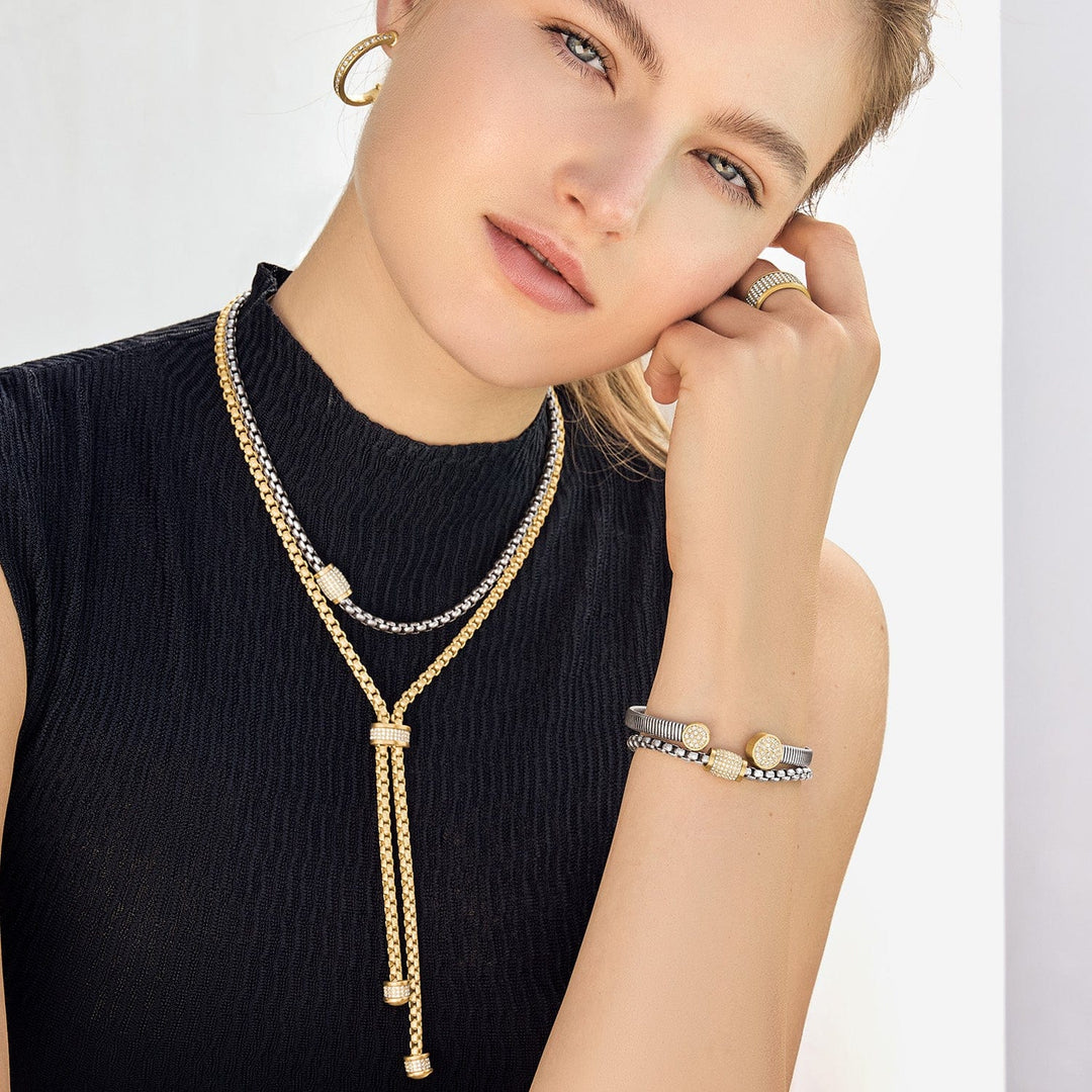 Brighton: Meridian Solis Two-Tone Necklace (JM0156) - The Vogue Boutique