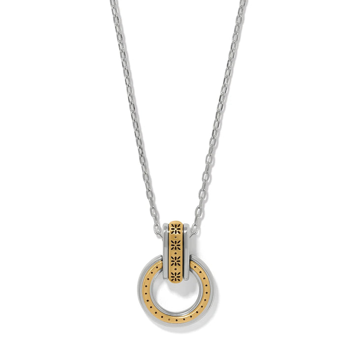 Brighton: Mosaic Two Tone Link Ring Necklace (JM0290)