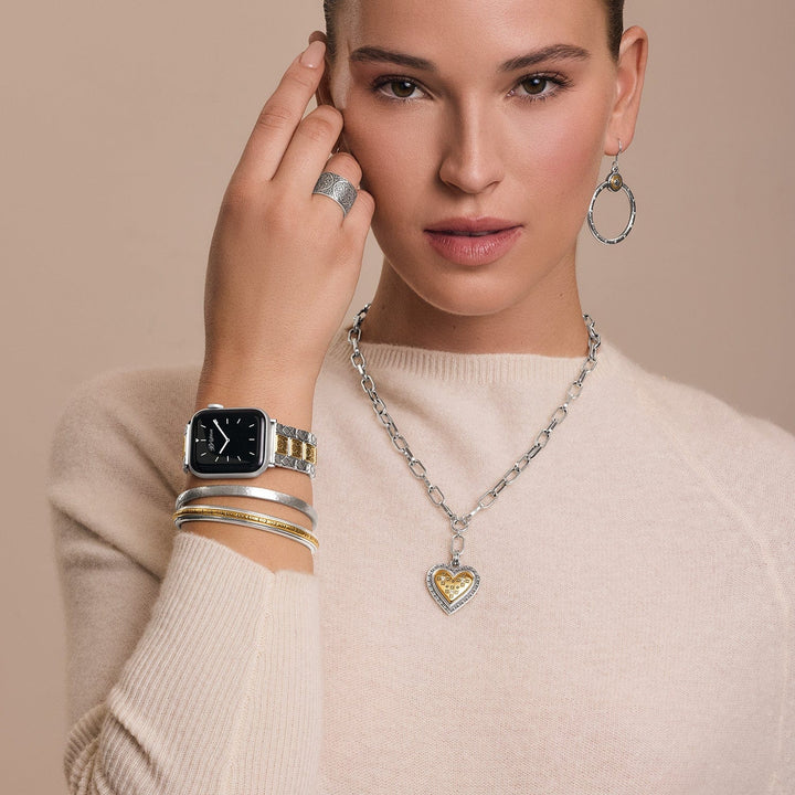 Brighton: Mosaic Two Tone Watch Band (W30602)