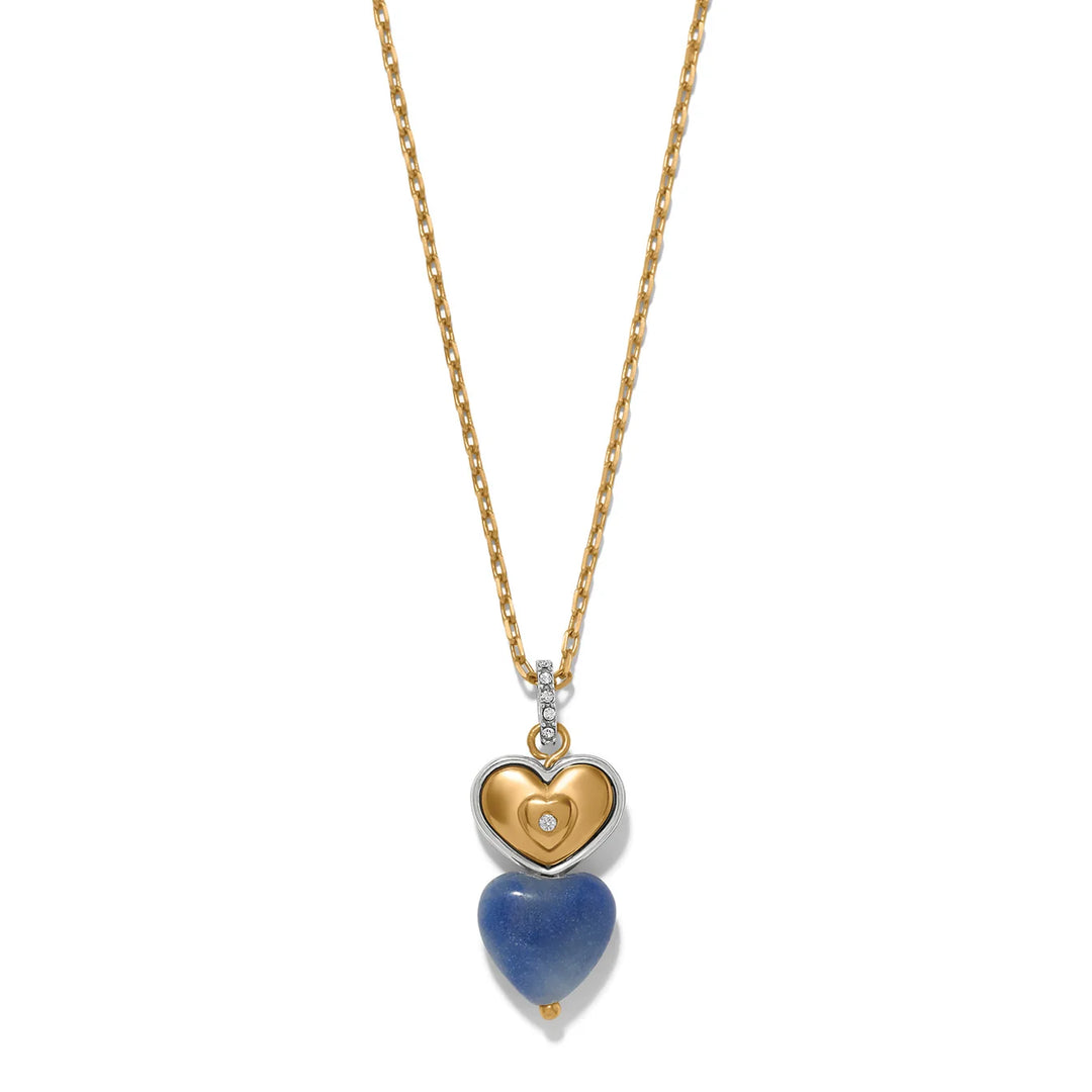 Brighton: One Heart Duo Heart Petite Necklace (JM0262)