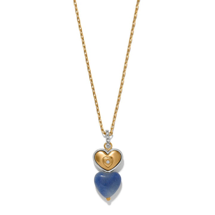 Brighton: One Heart Duo Heart Petite Necklace (JM0262)