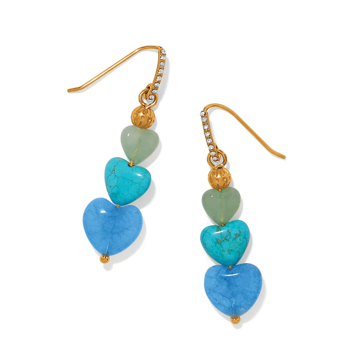 Brighton: One Heart Multi Heart Bead French Wire Earrings (JA0345)
