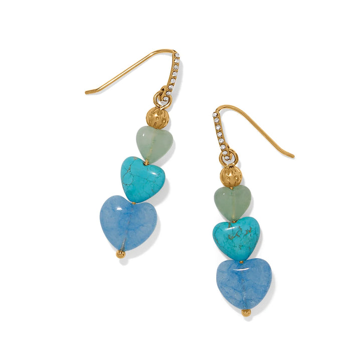 Brighton: One Heart Multi Heart Bead French Wire Earrings (JA0345)