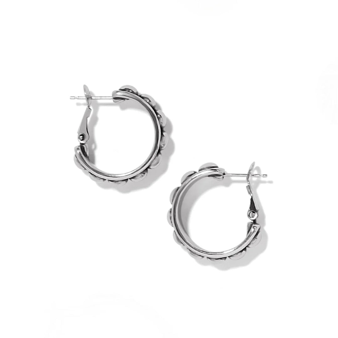 Brighton: Pretty Tough Stud Medium Leverback Hoop Earrings (JA9896)